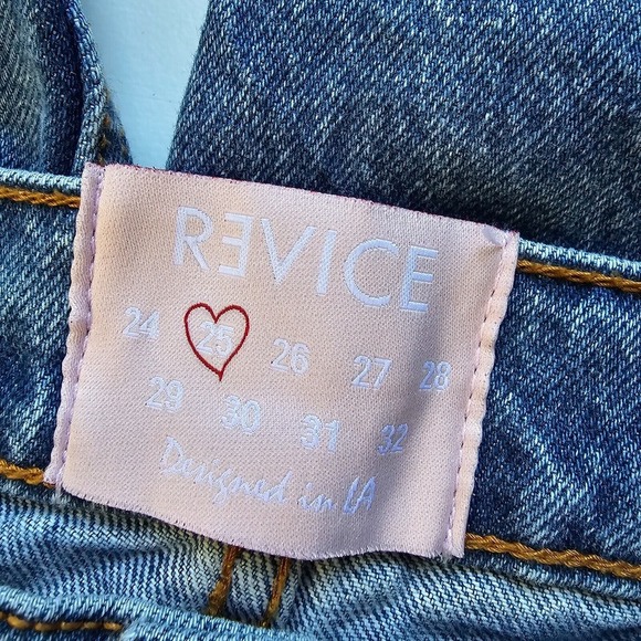 Revice Jeans Womens‎ 25 Blue Distressed Button Fly Raw Hem Straight - Picture 7 of 16